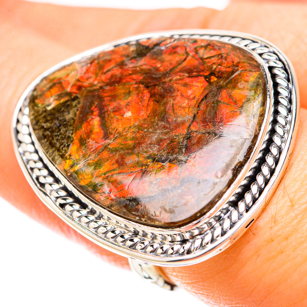 Ammolite Rings handcrafted by Anasilvercos - RING129291