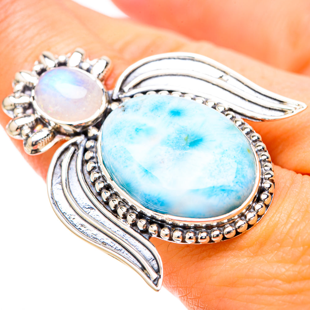 Larimar Rings handcrafted by Anasilvercos - RING129299