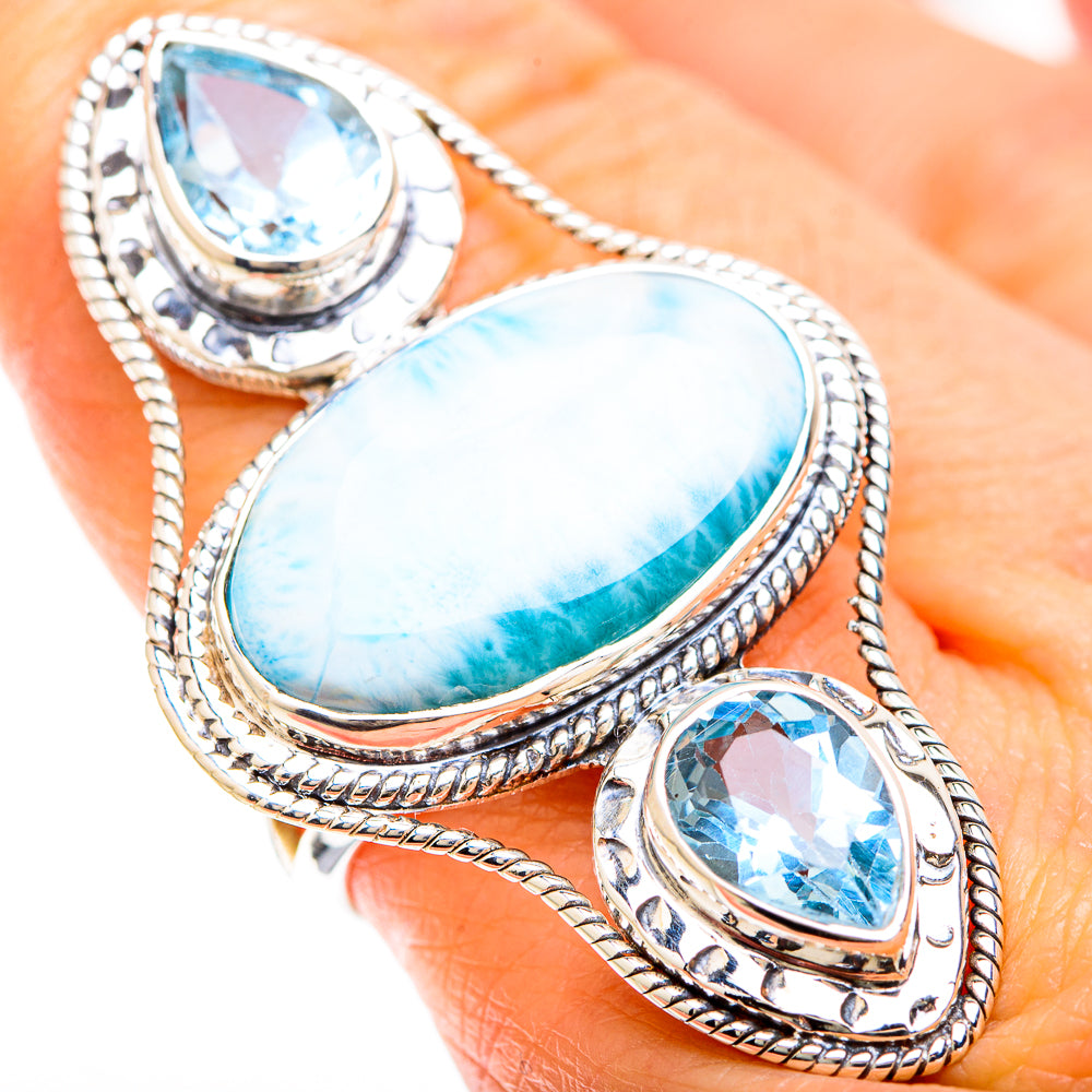 Larimar Rings handcrafted by Anasilvercos - RING129302