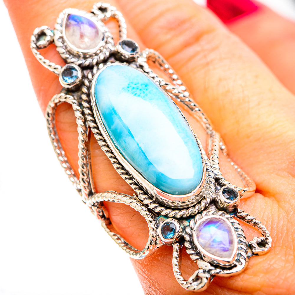 Larimar Rings handcrafted by Anasilvercos - RING129307