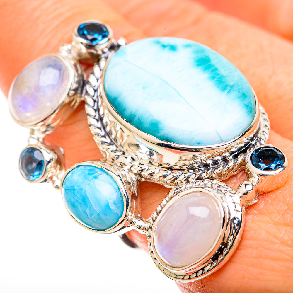 Larimar Rings handcrafted by Anasilvercos - RING129311