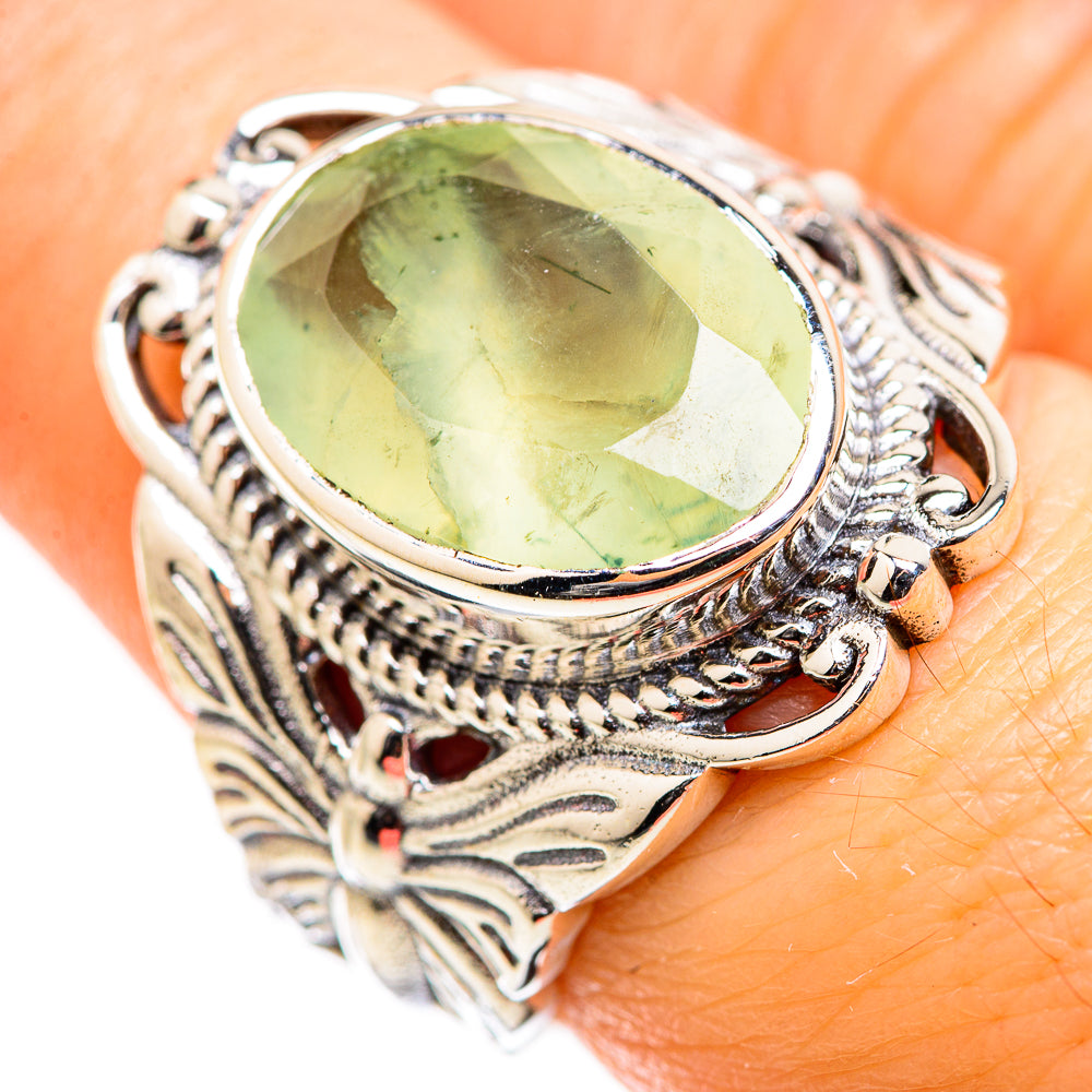 Prehnite Rings handcrafted by Anasilvercos - RING129316