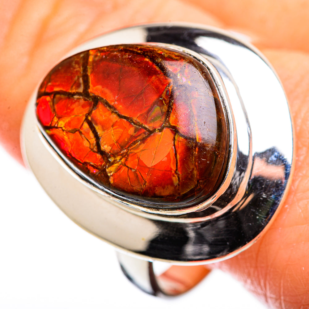Ammolite Rings handcrafted by Anasilvercos - RING129324