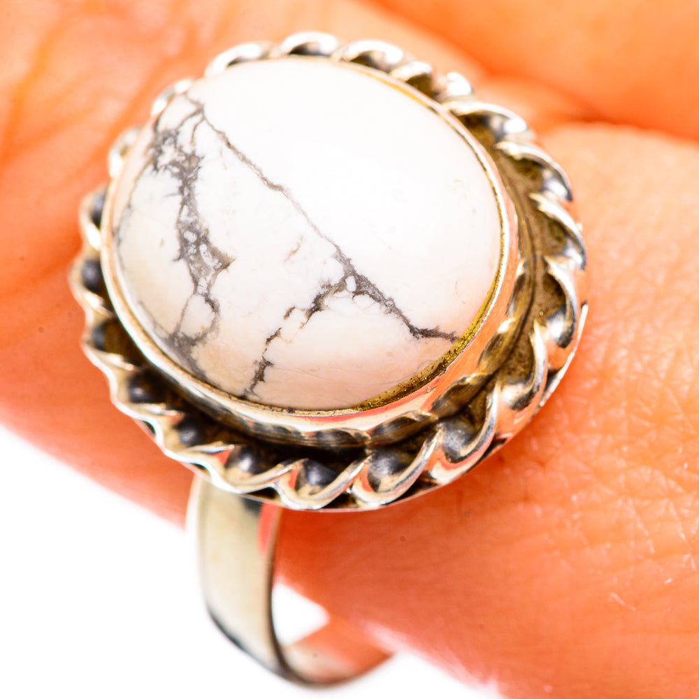 Howlite Rings handcrafted by Anasilvercos - RING129328
