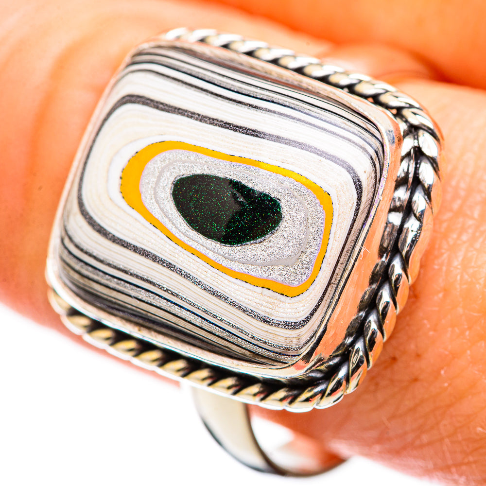 Fordite Rings handcrafted by Anasilvercos - RING129333