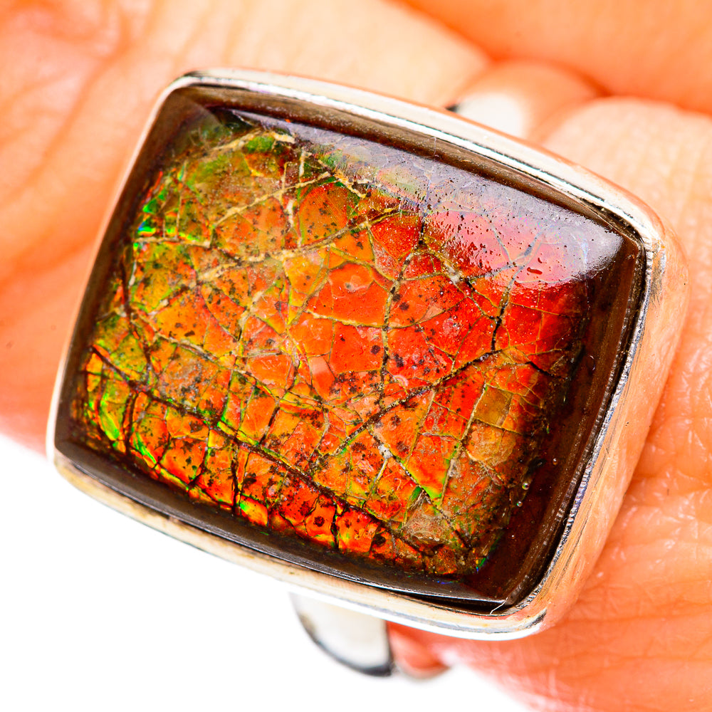 Ammolite Rings handcrafted by Anasilvercos - RING129336