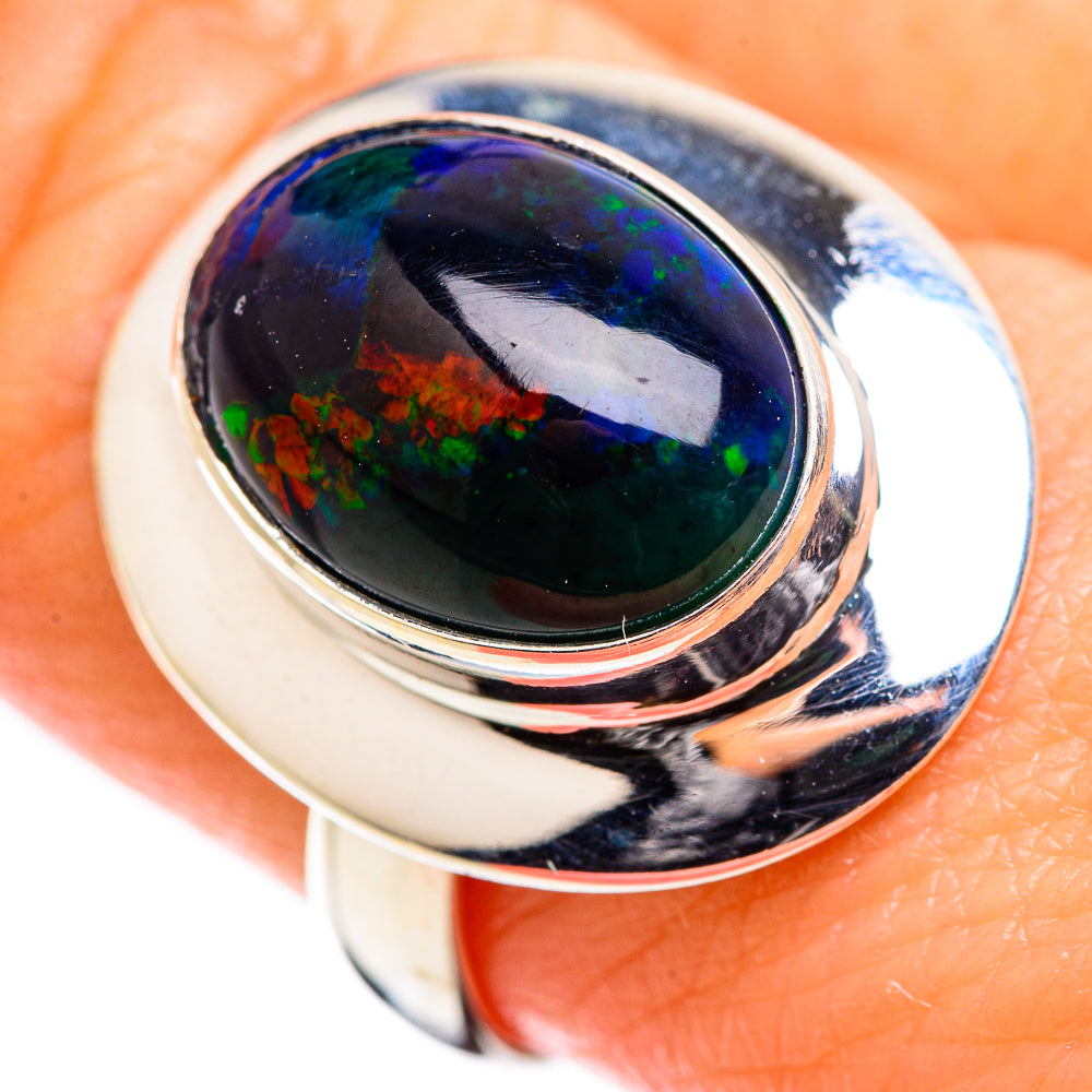 Black Opal Rings handcrafted by Anasilvercos - RING129344