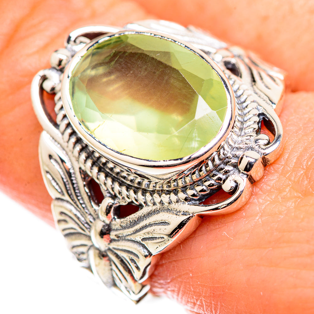 Prehnite Rings handcrafted by Anasilvercos - RING129349