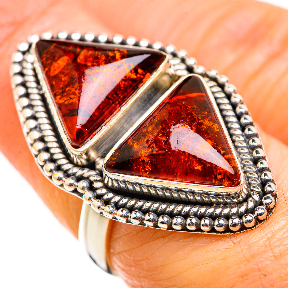 Baltic Amber Rings handcrafted by Anasilvercos - RING129352