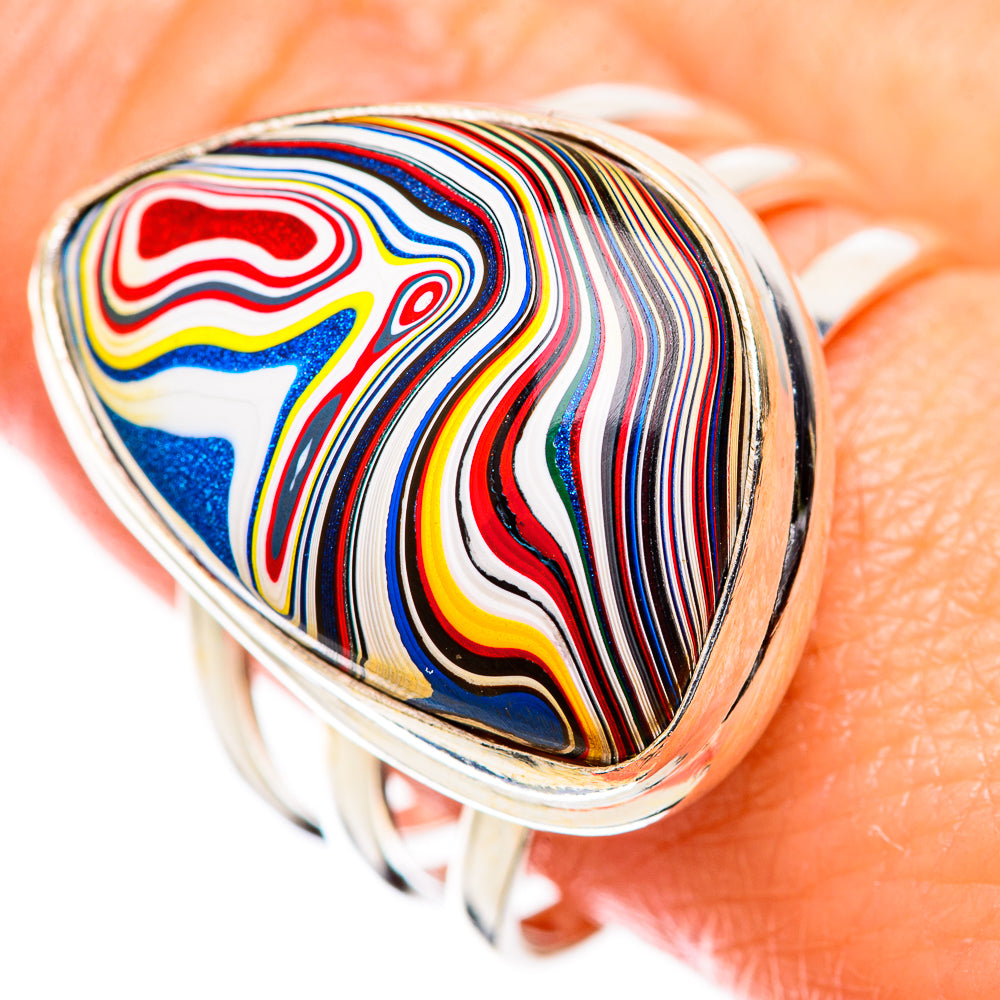 Fordite Rings handcrafted by Anasilvercos - RING129359