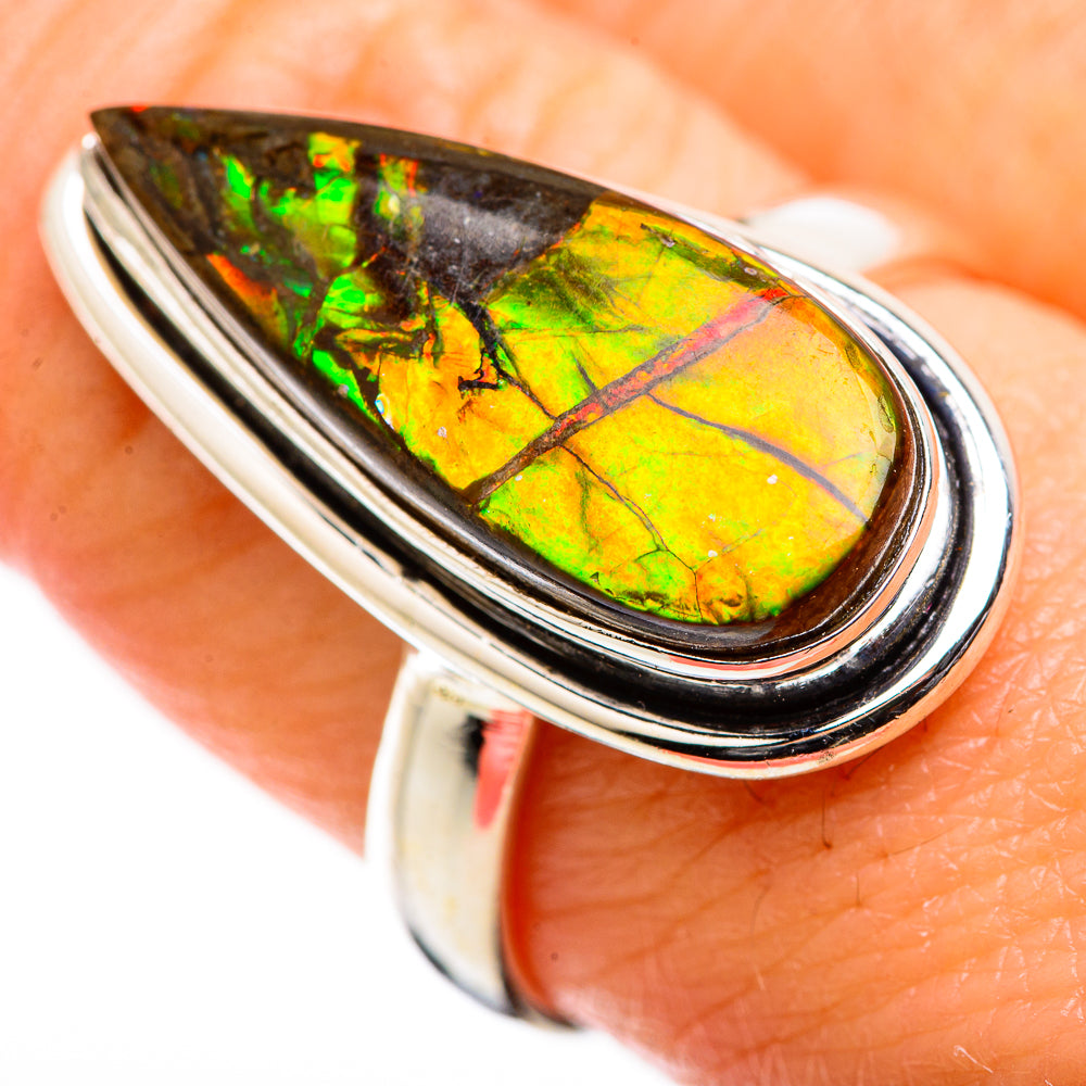 Ammolite Rings handcrafted by Anasilvercos - RING129365