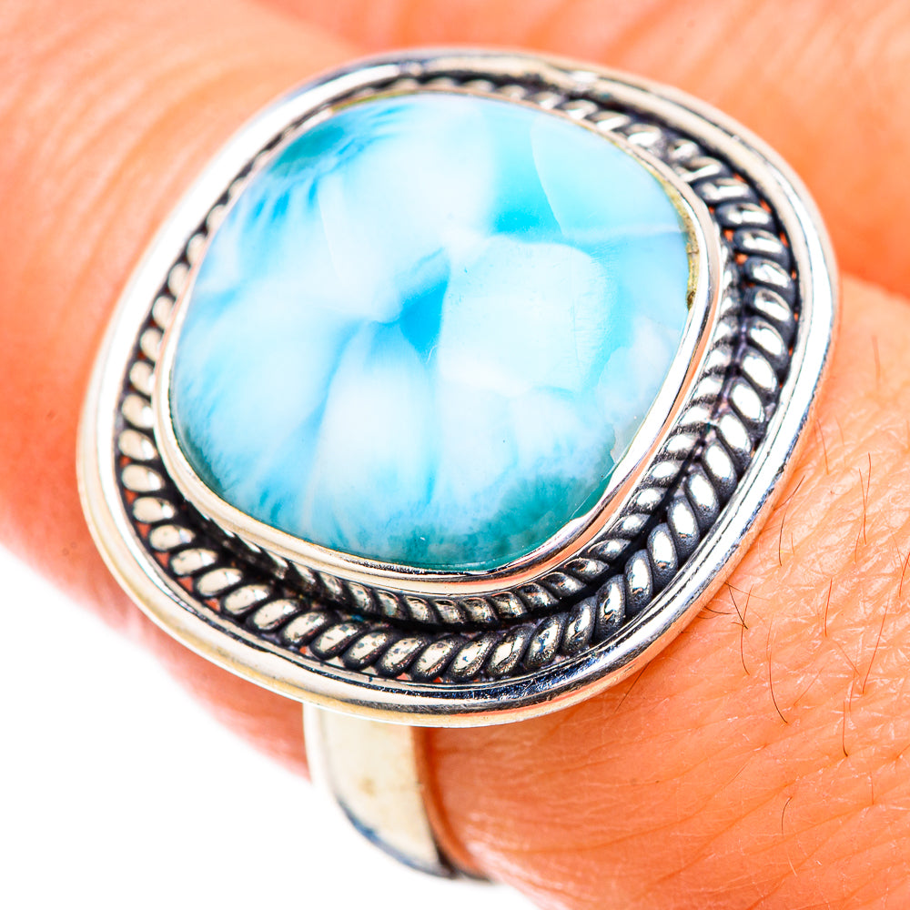 Larimar Rings handcrafted by Anasilvercos - RING129371