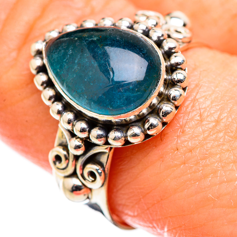 Blue Fluorite Rings handcrafted by Anasilvercos - RING129372