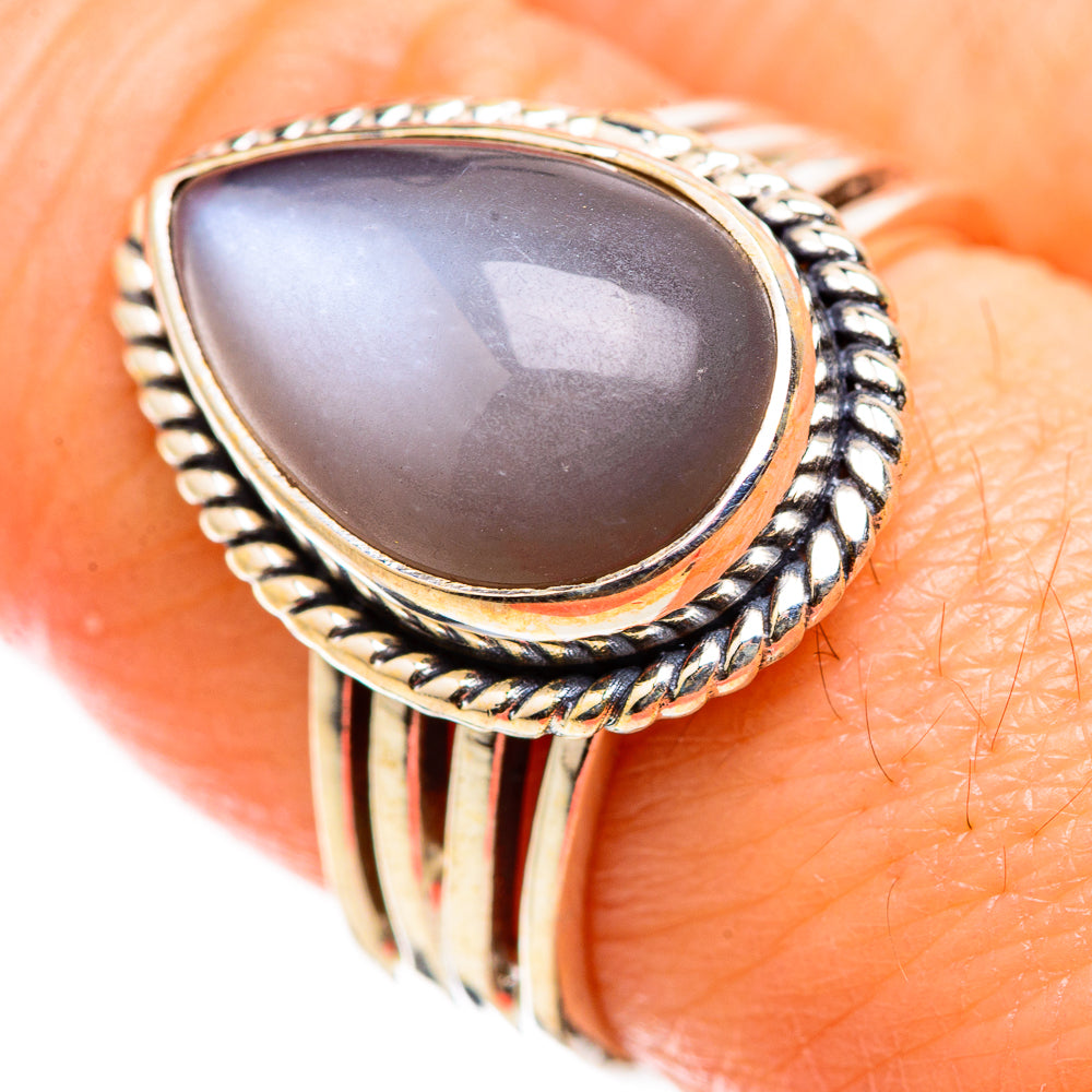 Chocolate Moonstone Rings handcrafted by Anasilvercos - RING129396