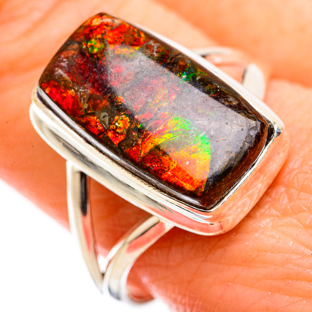 Ammolite Rings handcrafted by Anasilvercos - RING129402