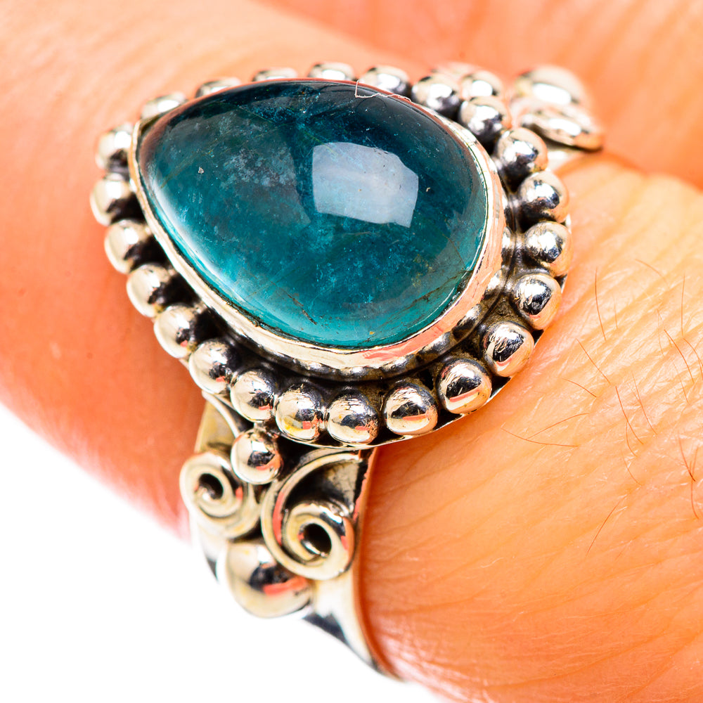 Blue Fluorite Rings handcrafted by Anasilvercos - RING129421
