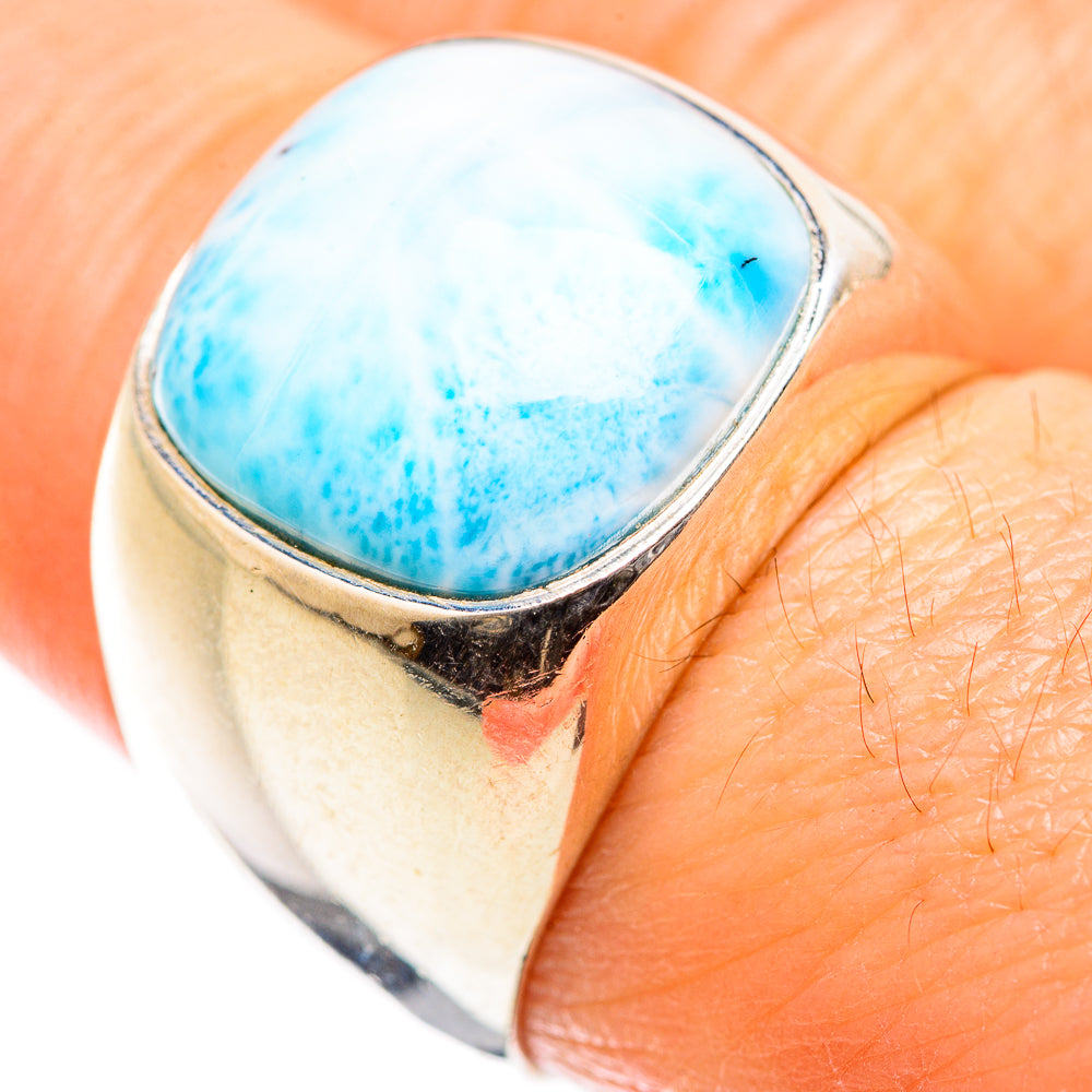 Larimar Rings handcrafted by Anasilvercos - RING129432