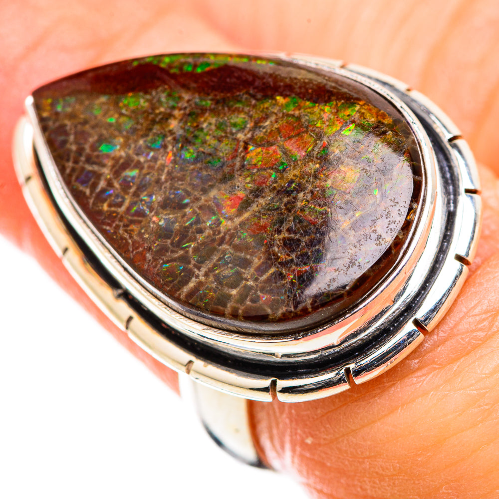 Ammolite Rings handcrafted by Anasilvercos - RING129442