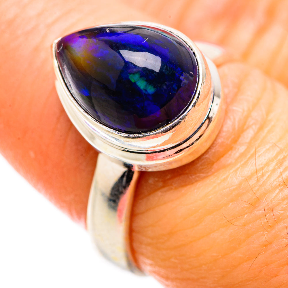 Black Opal Rings handcrafted by Anasilvercos - RING129445