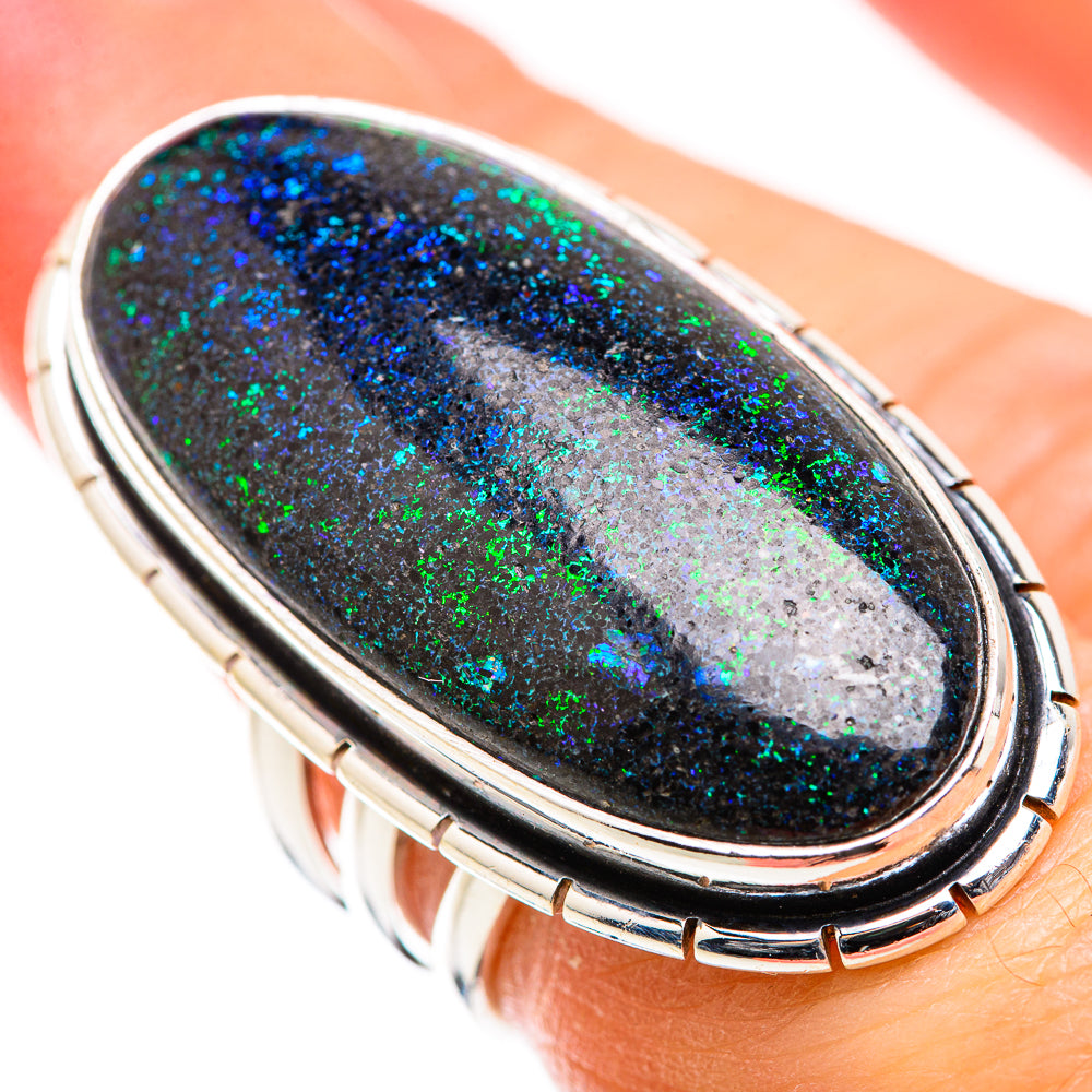 Andamooka Opal Rings handcrafted by Anasilvercos - RING129466