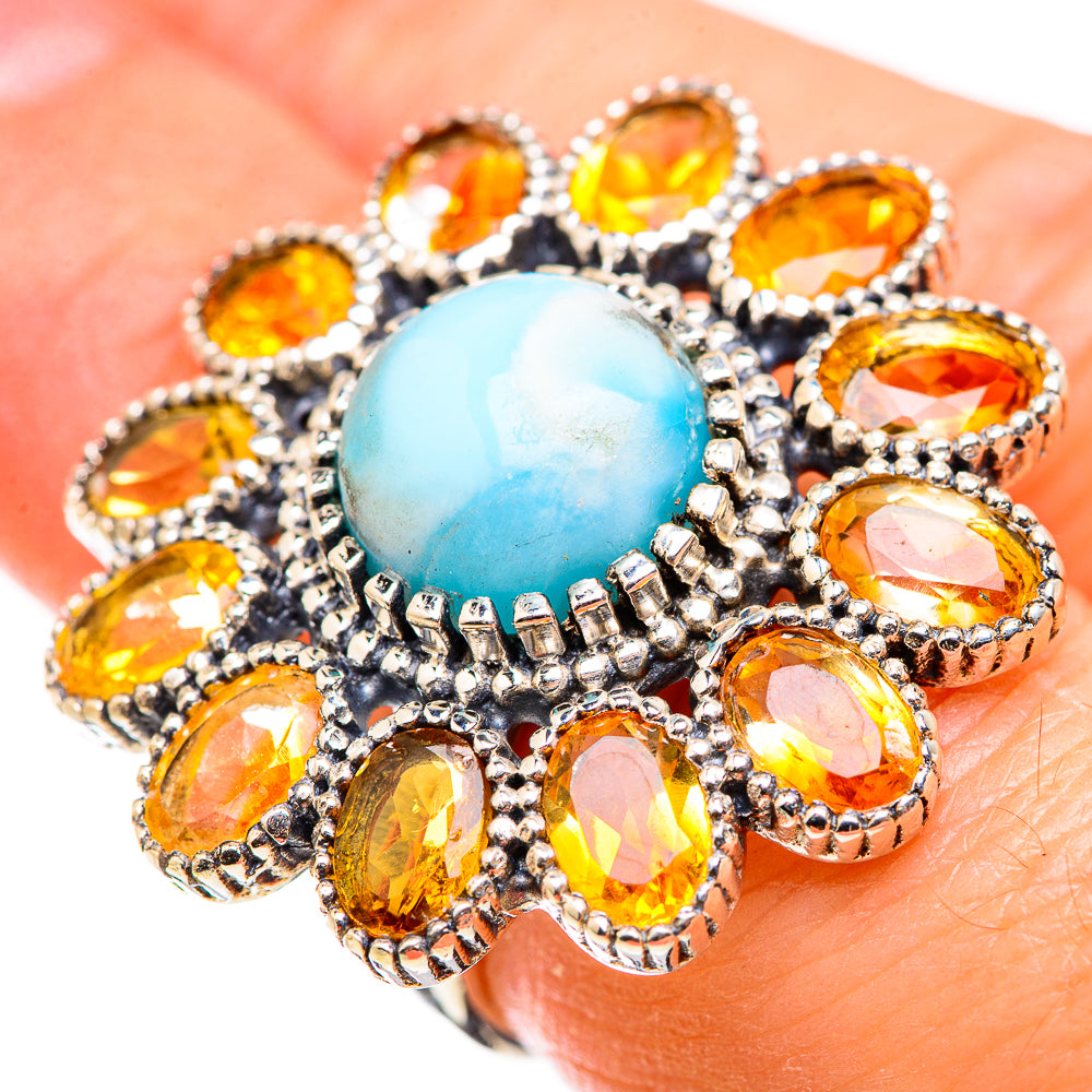 Larimar Rings handcrafted by Anasilvercos - RING129467