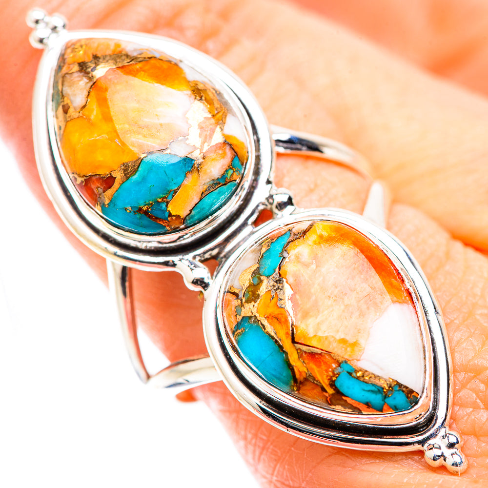 Spiny Oyster Turquoise Rings handcrafted by Anasilvercos - RING129487