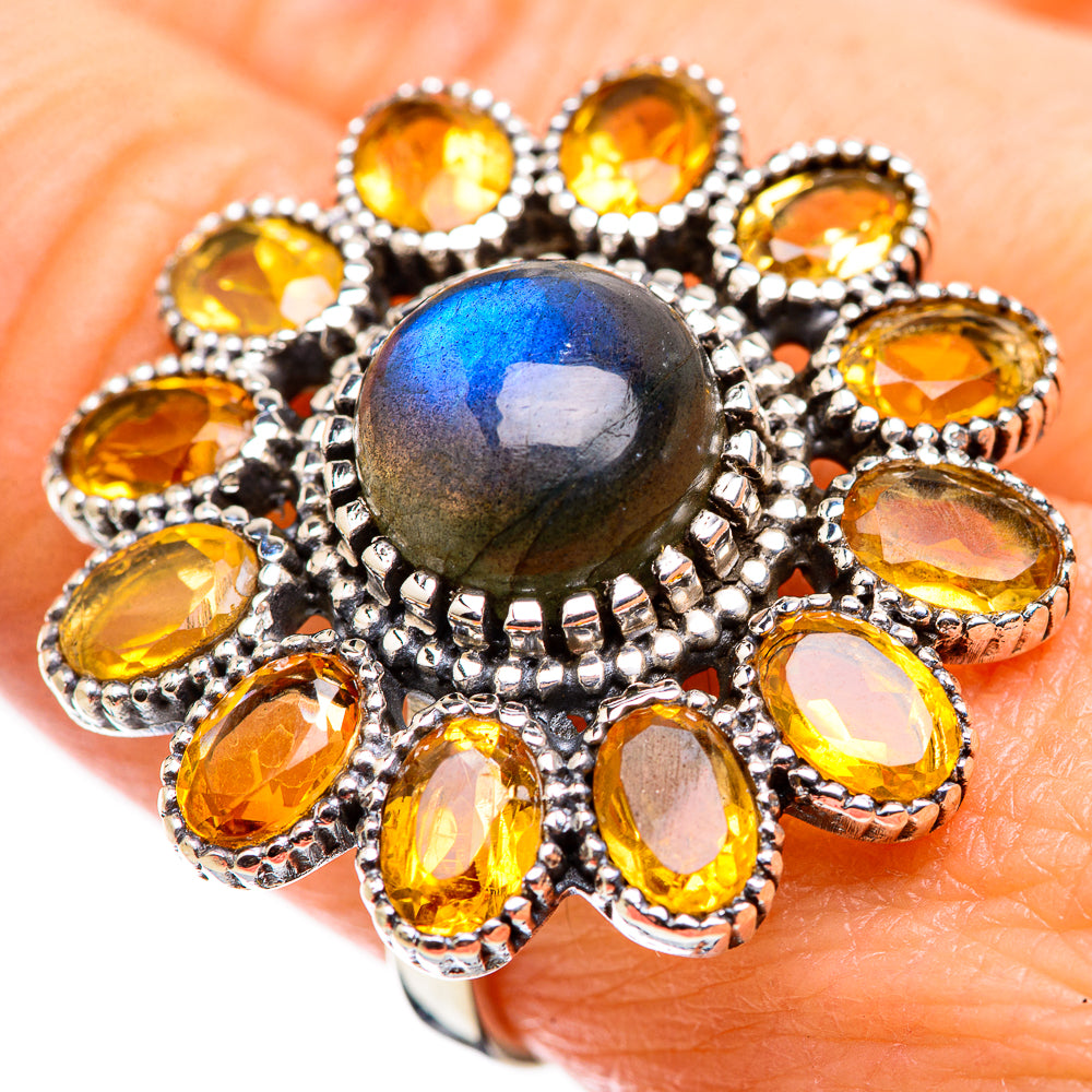 Labradorite Rings handcrafted by Anasilvercos - RING129504