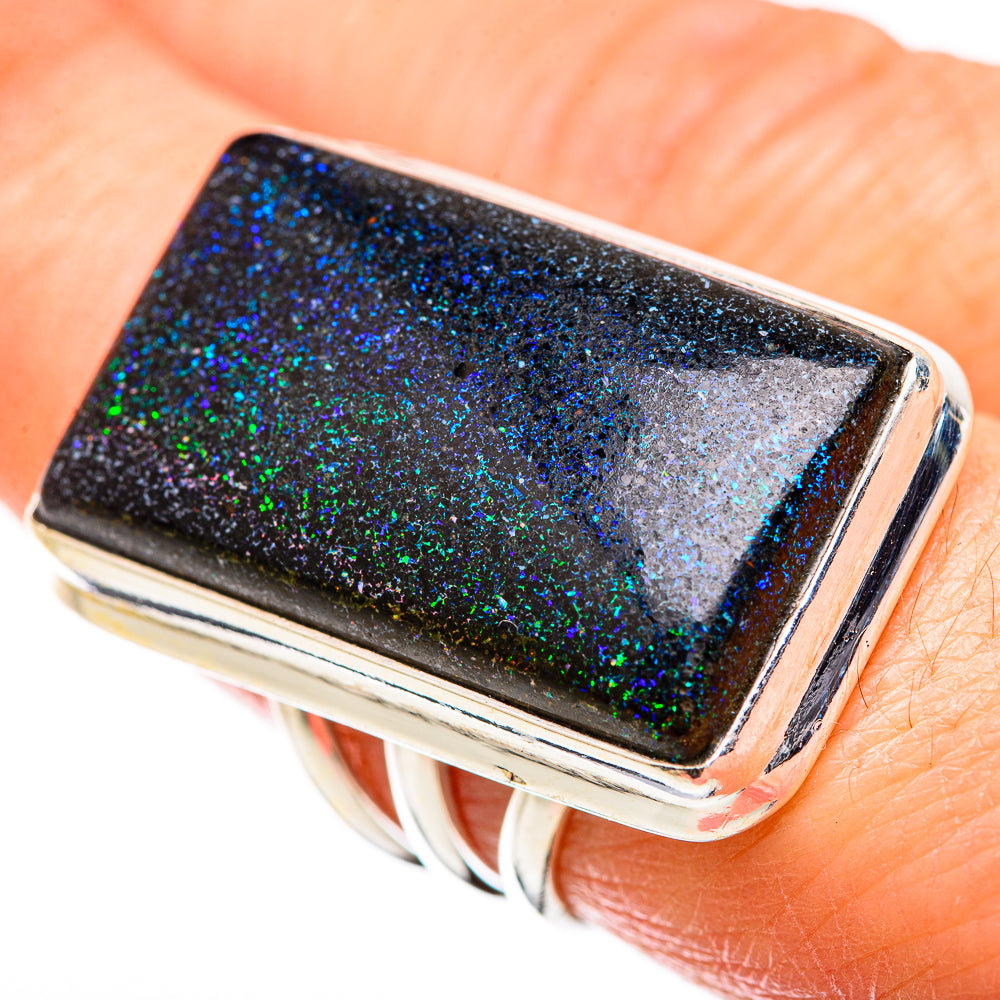 Andamooka Opal Rings handcrafted by Anasilvercos - RING129506