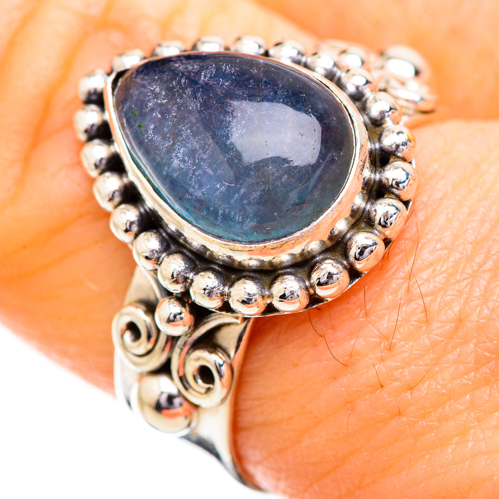Blue Fluorite Rings handcrafted by Anasilvercos - RING129510