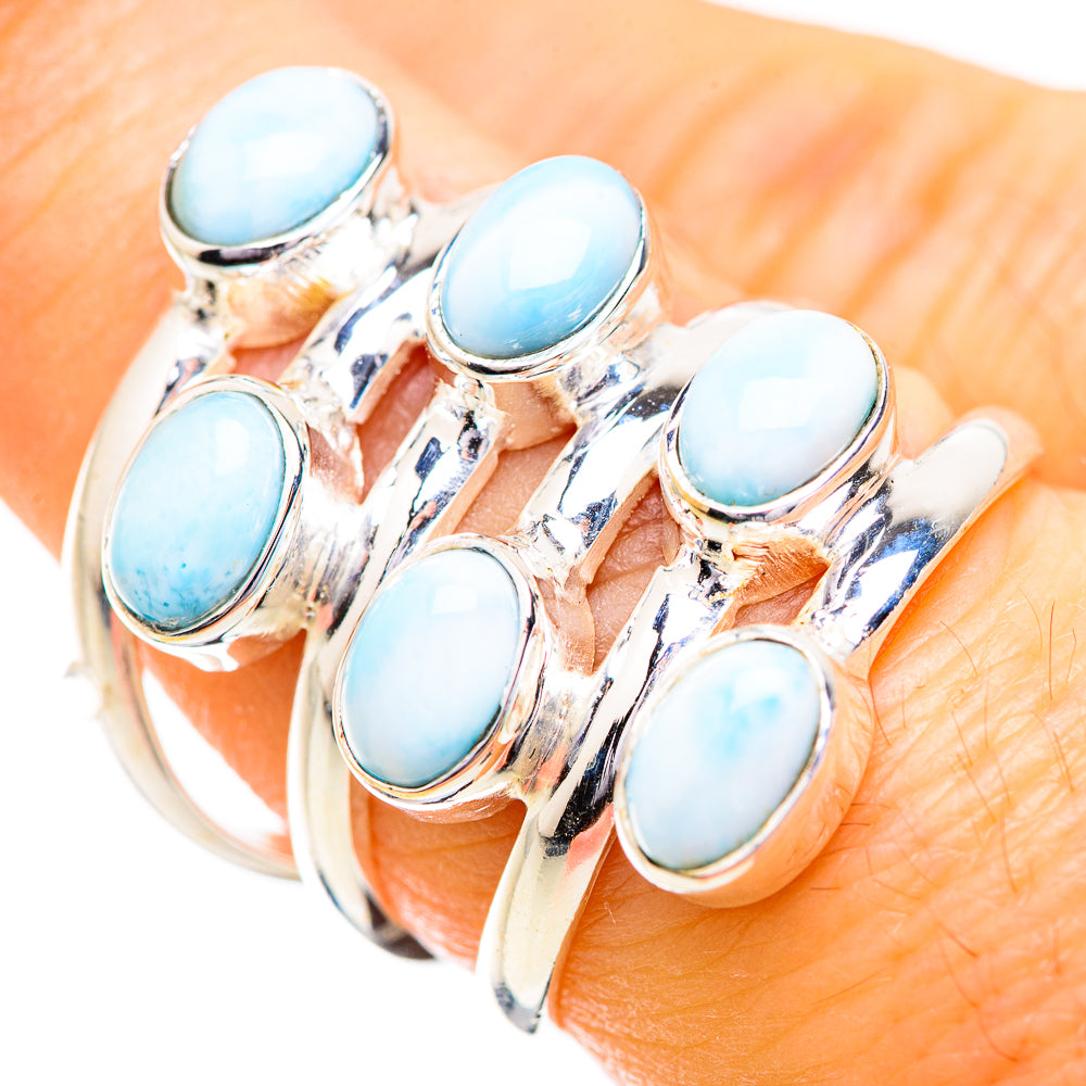 Larimar Rings handcrafted by Anasilvercos - RING129511