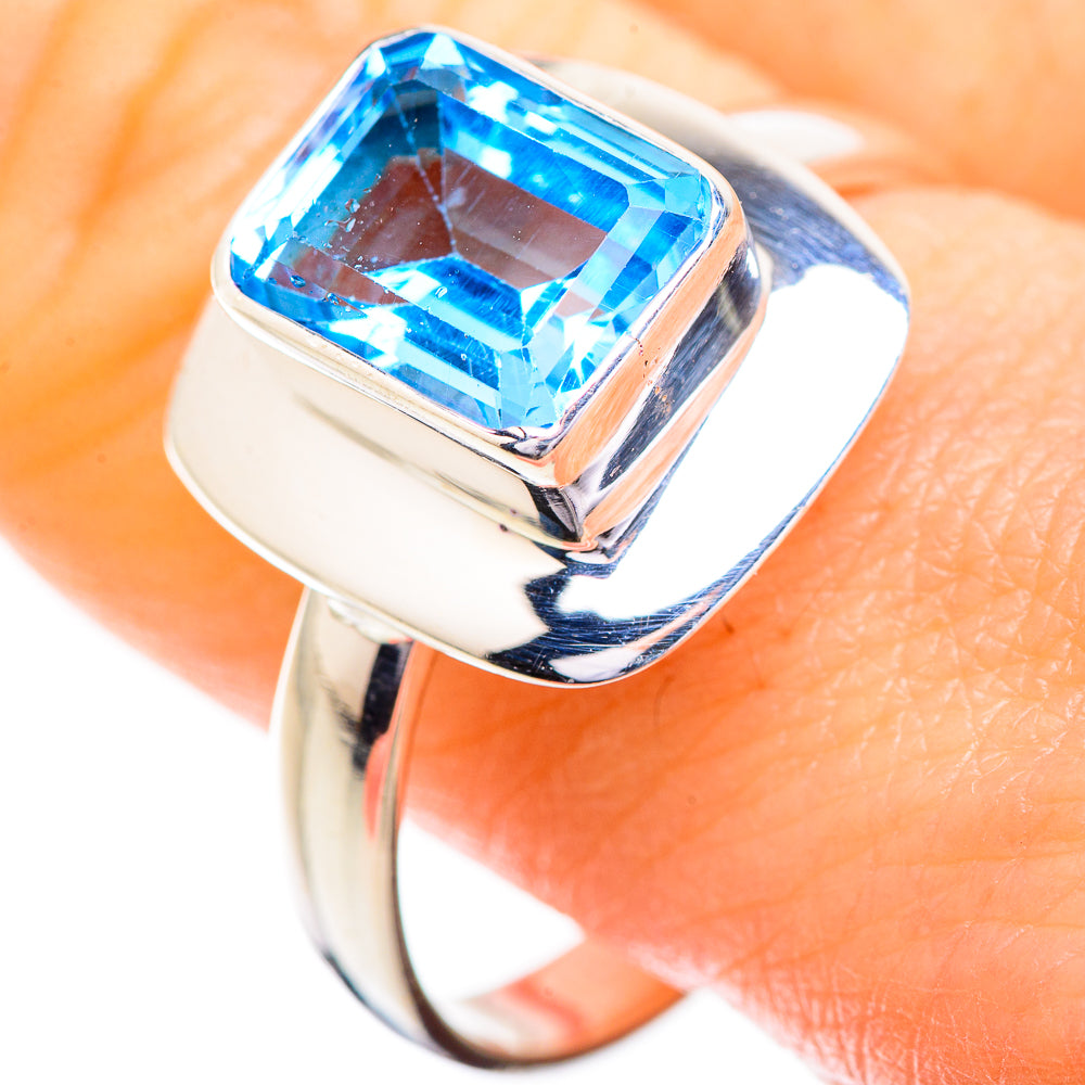 Blue Topaz Rings handcrafted by Anasilvercos - RING129512