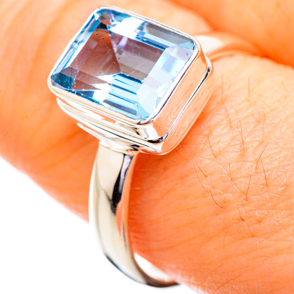 Blue Topaz Rings handcrafted by Anasilvercos - RING129538
