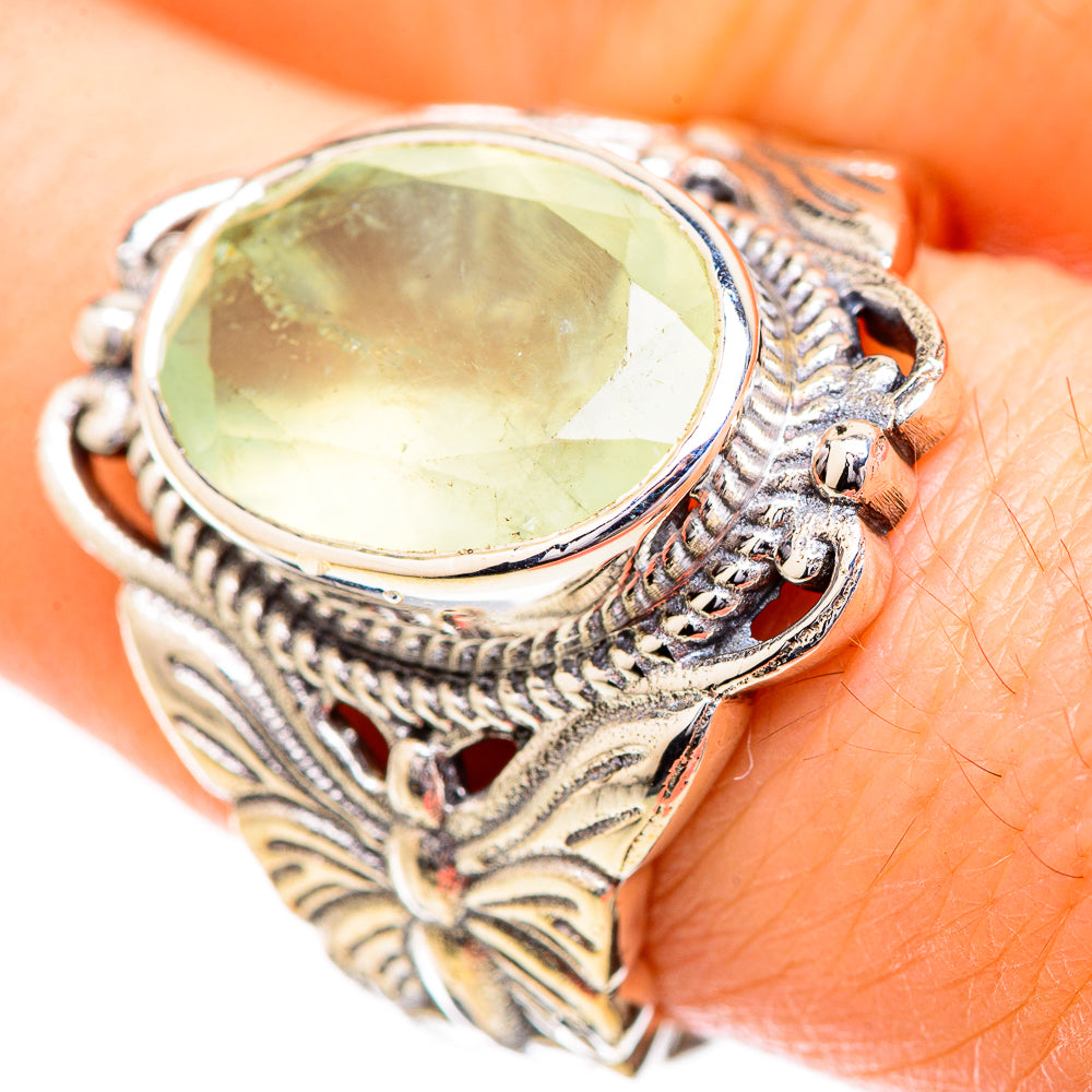 Prehnite Rings handcrafted by Anasilvercos - RING129540