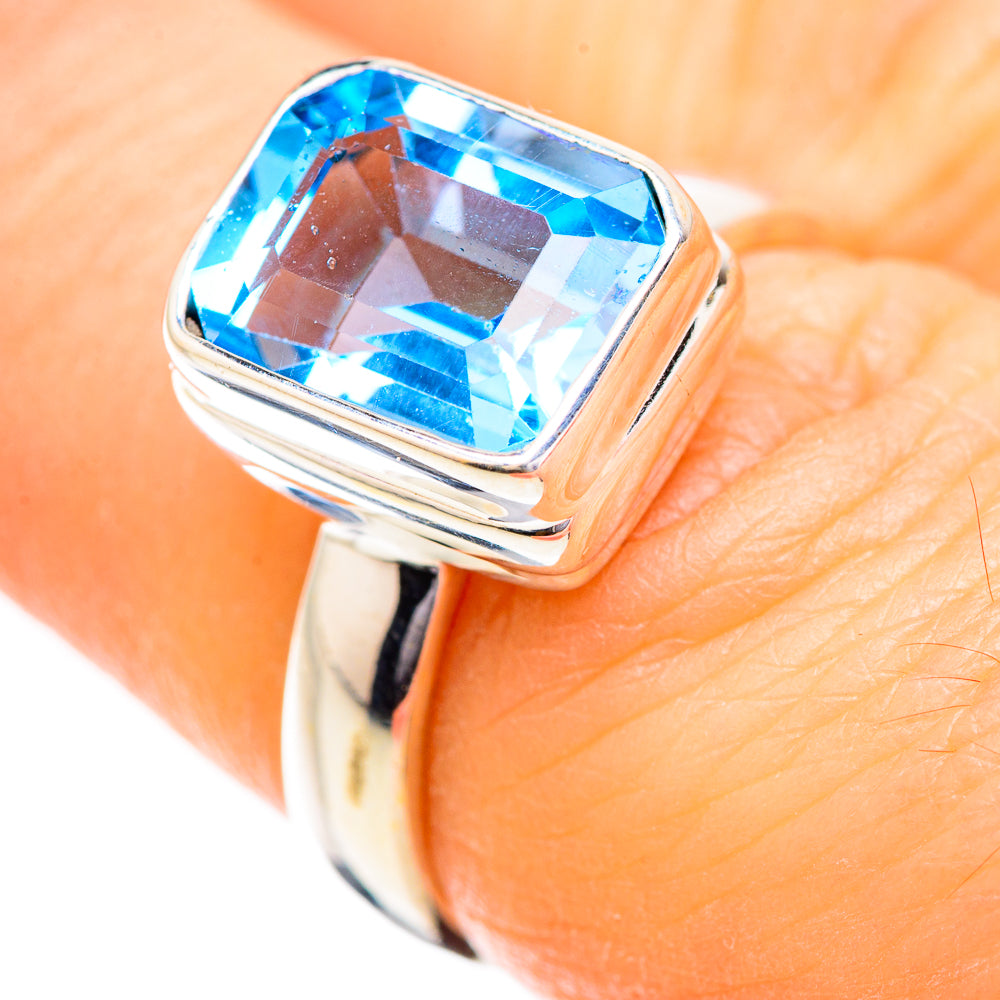 Blue Topaz Rings handcrafted by Anasilvercos - RING129563
