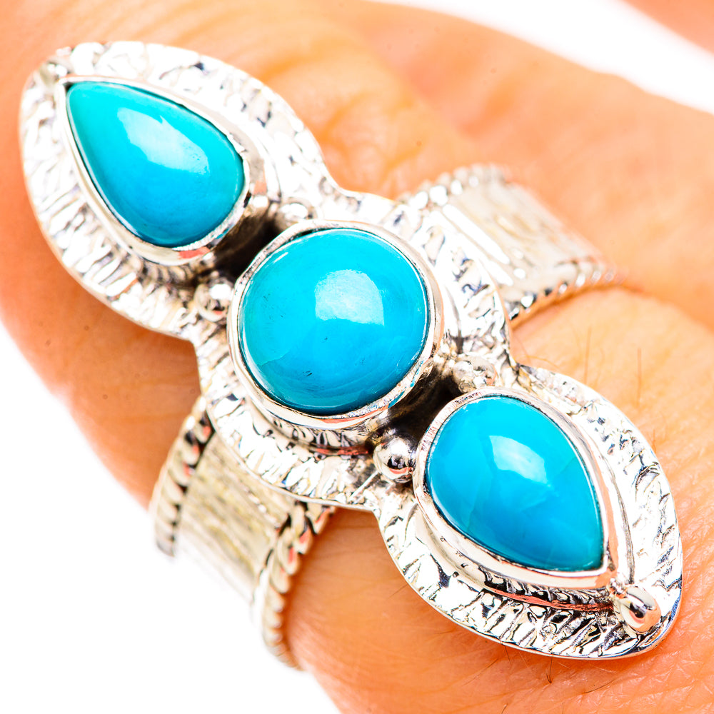 Sleeping Beauty Turquoise Rings handcrafted by Anasilvercos - RING129627