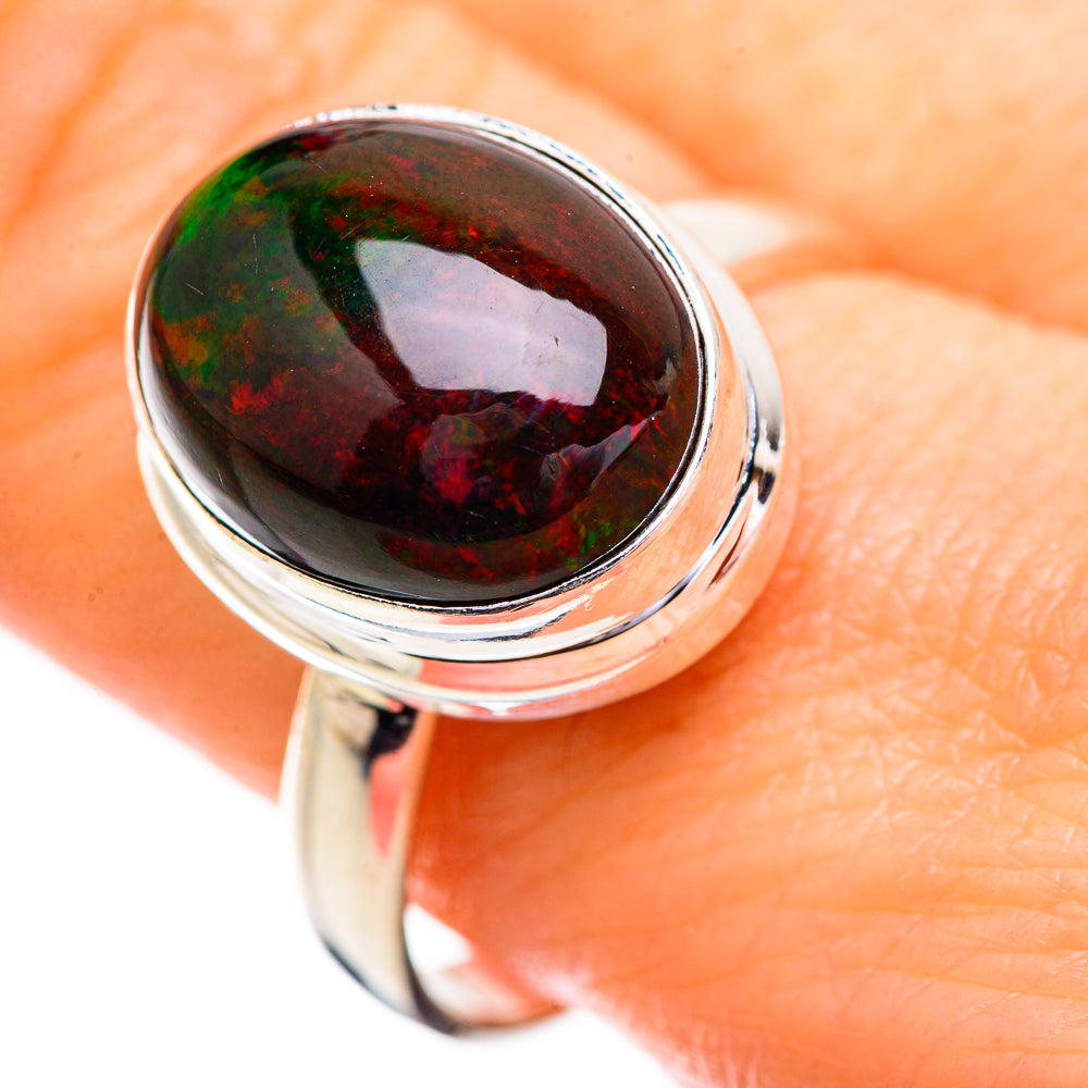 Black Opal Rings handcrafted by Anasilvercos - RING129654