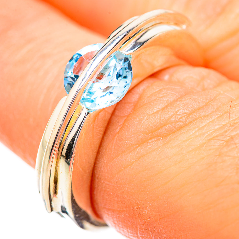 Blue Topaz Rings handcrafted by Anasilvercos - RING129656