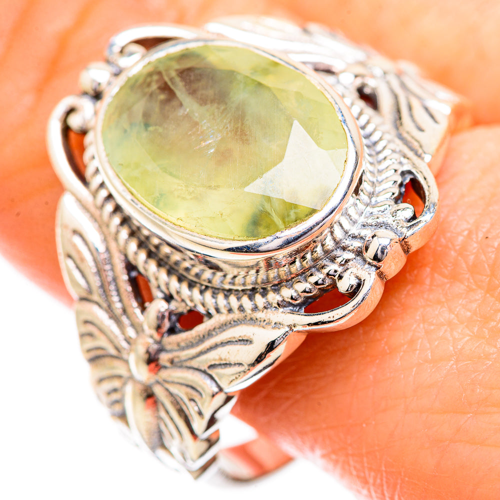 Prehnite Rings handcrafted by Anasilvercos - RING129658