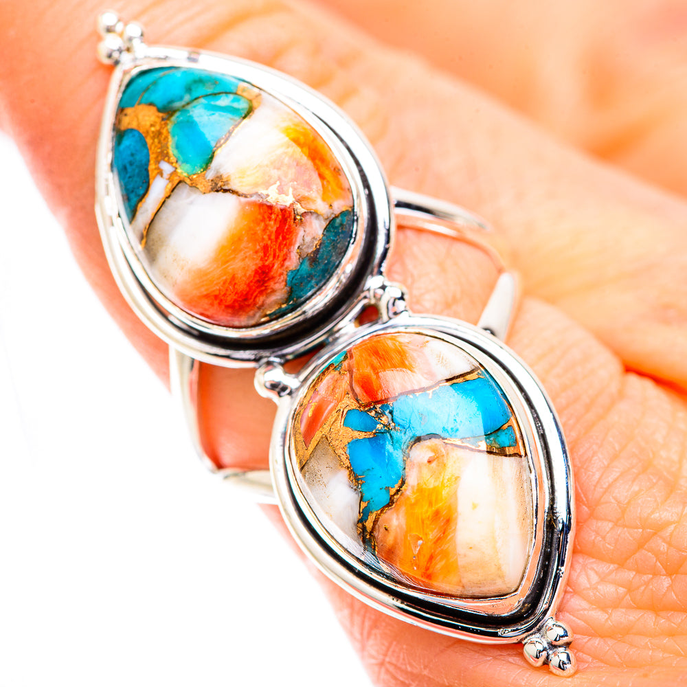 Spiny Oyster Turquoise Rings handcrafted by Anasilvercos - RING129696