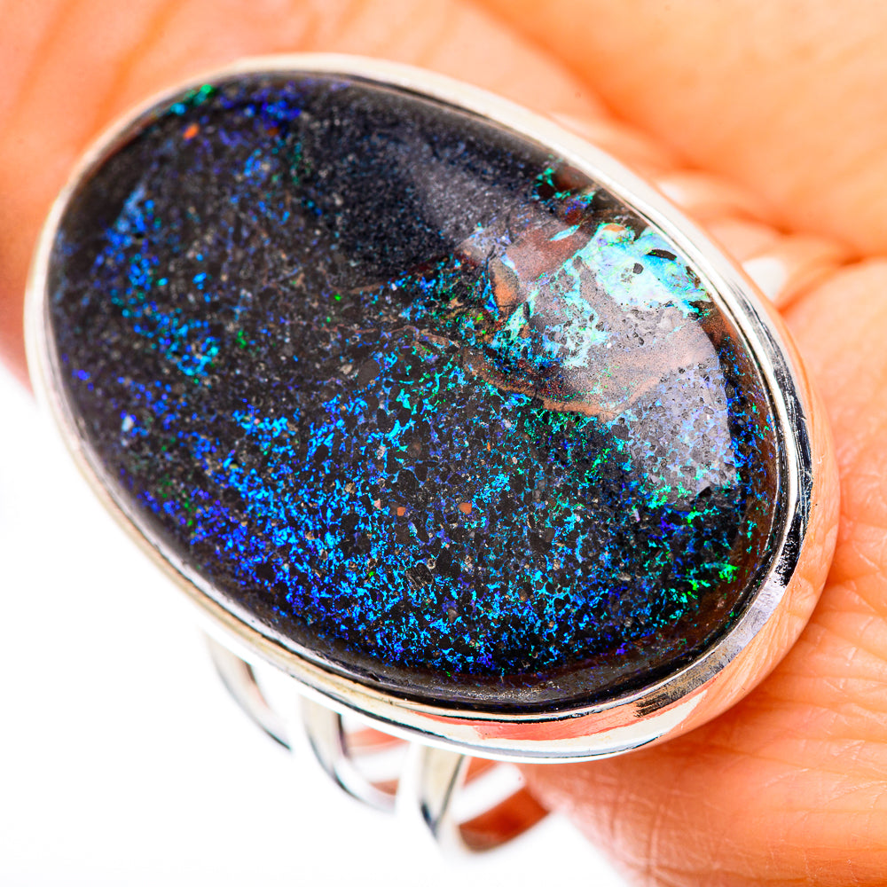 Andamooka Opal Rings handcrafted by Anasilvercos - RING129697