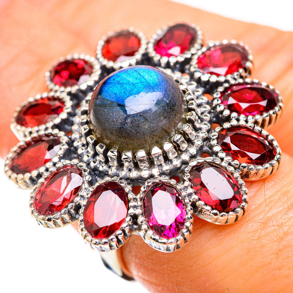 Labradorite Rings handcrafted by Anasilvercos - RING129700