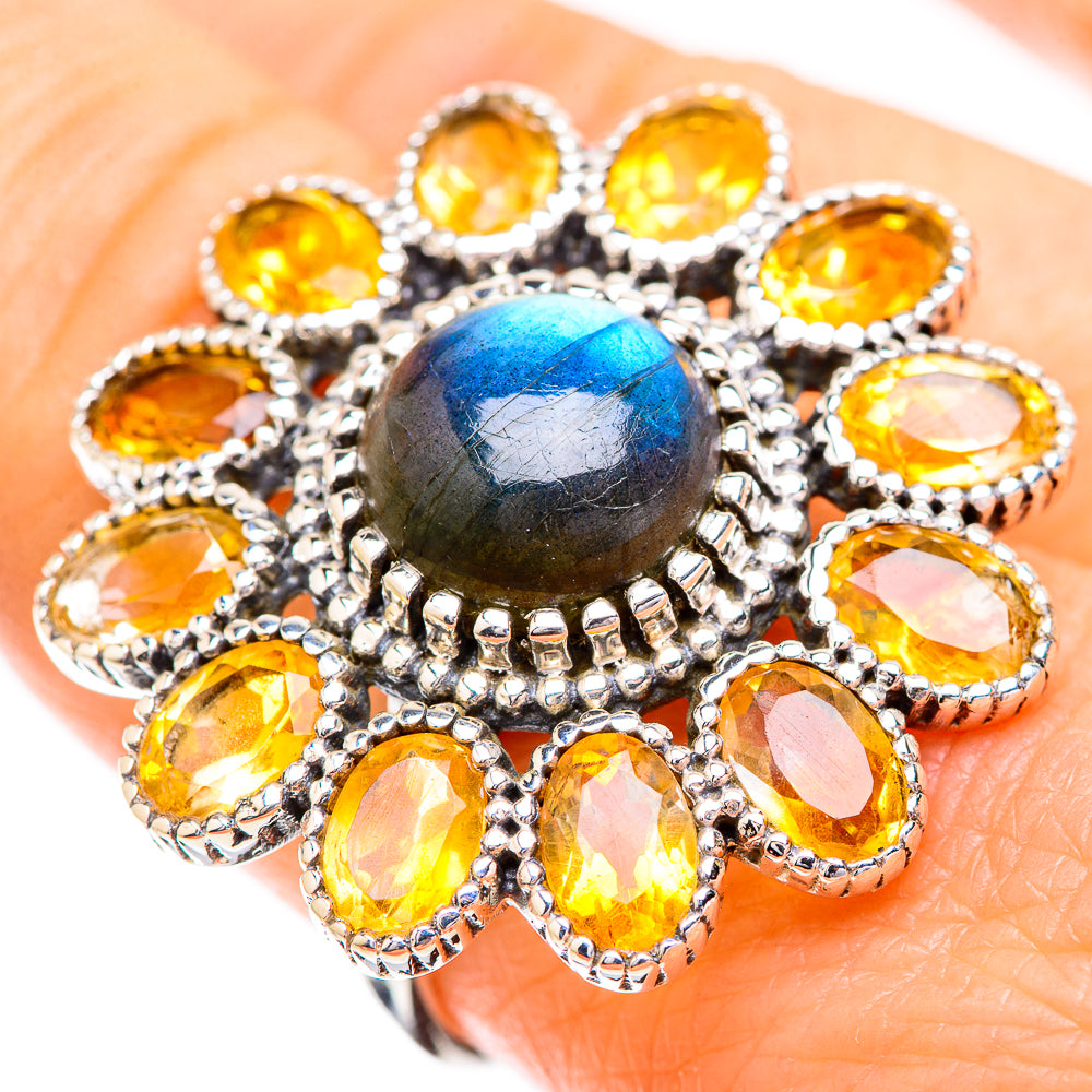 Labradorite Rings handcrafted by Anasilvercos - RING129703