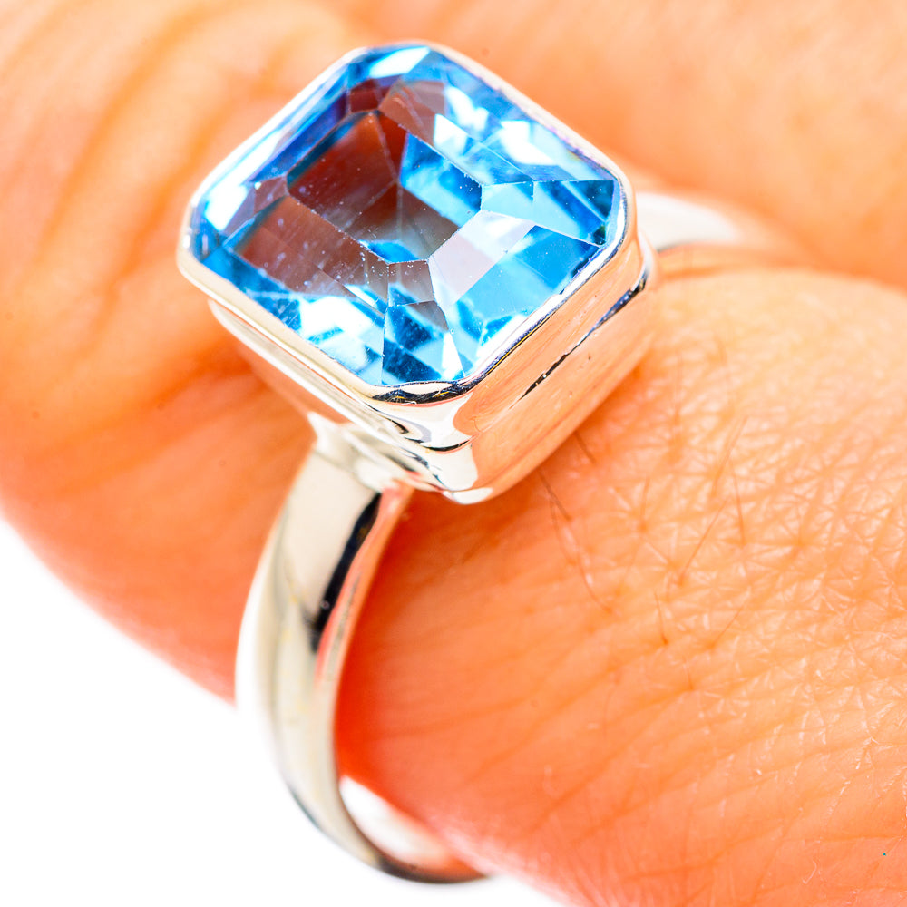 Blue Topaz Rings handcrafted by Anasilvercos - RING129713