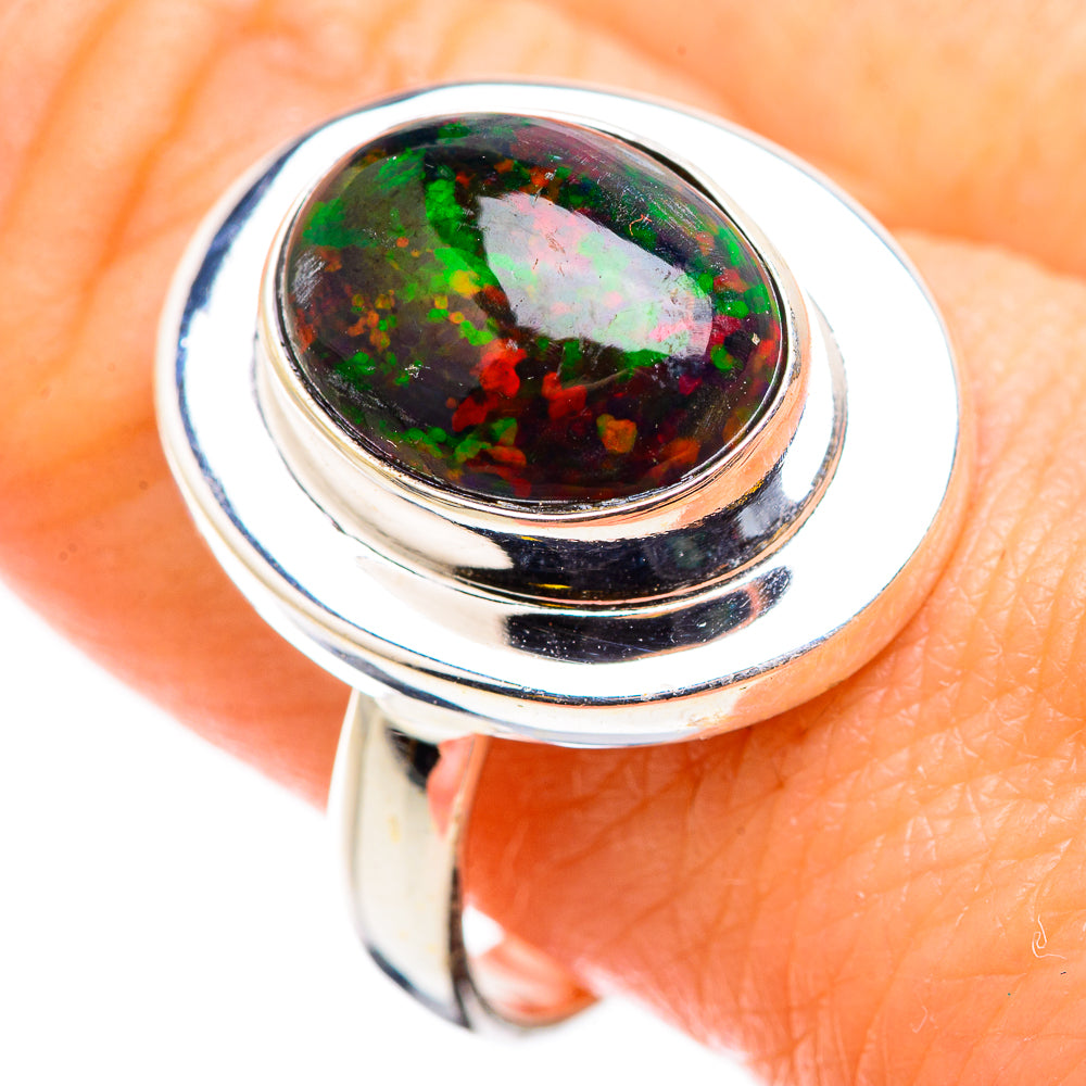 Black Opal Rings handcrafted by Anasilvercos - RING129731