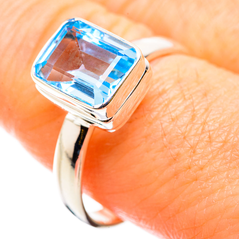 Blue Topaz Rings handcrafted by Anasilvercos - RING129734