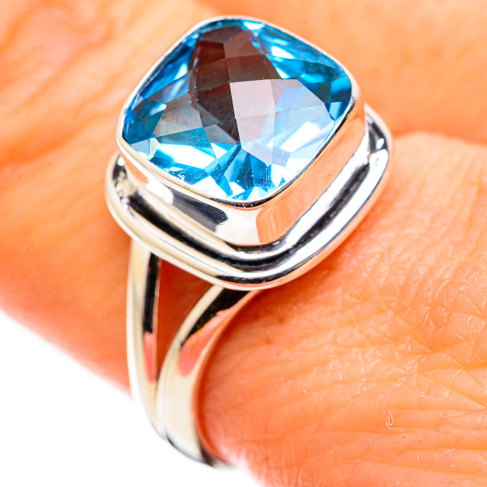 Blue Topaz Rings handcrafted by Anasilvercos - RING129738