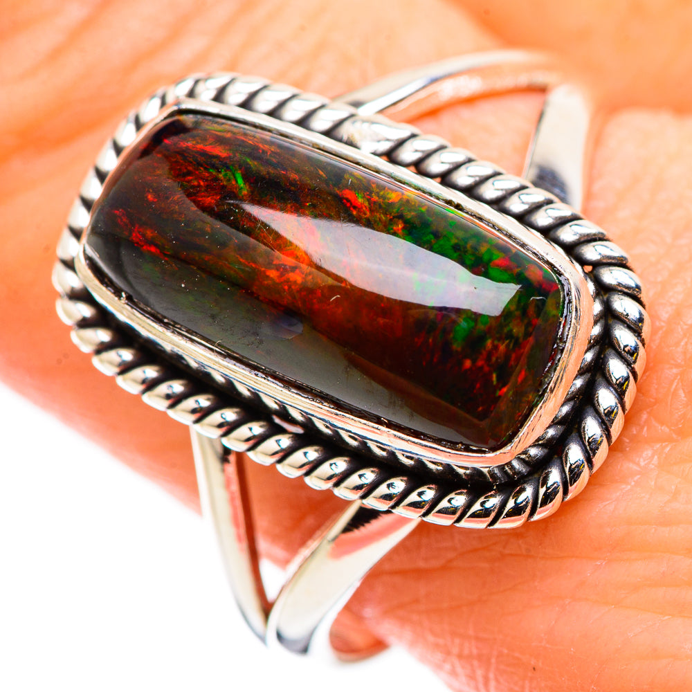 Black Opal Rings handcrafted by Anasilvercos - RING129755