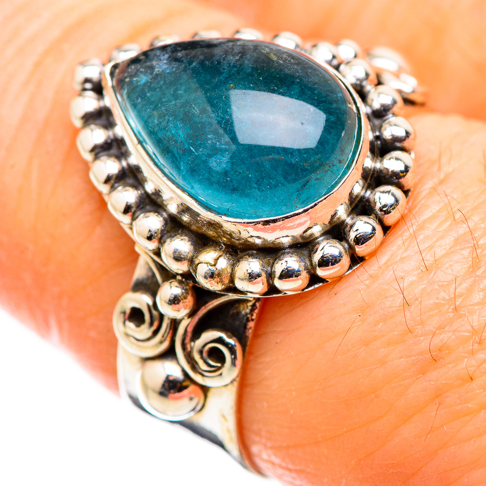 Blue Fluorite Rings handcrafted by Anasilvercos - RING129759