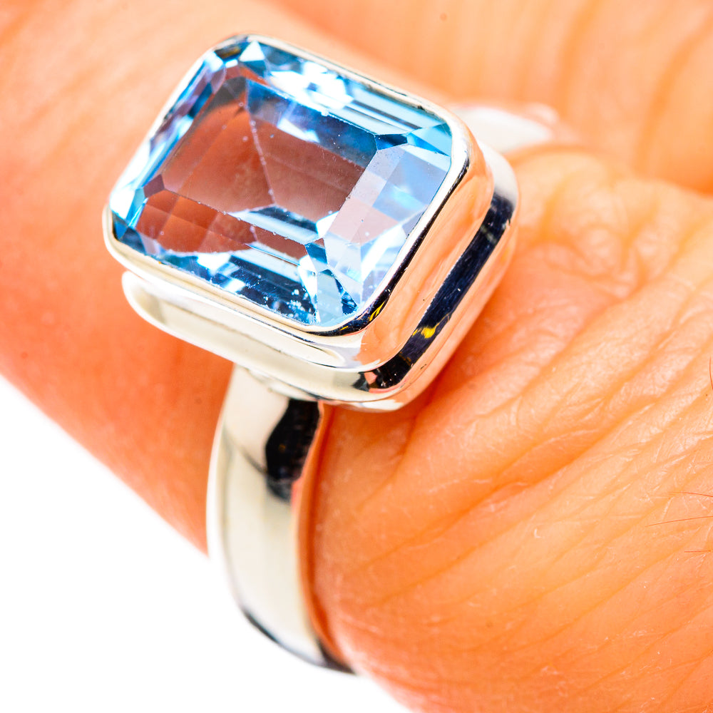 Blue Topaz Rings handcrafted by Anasilvercos - RING129781