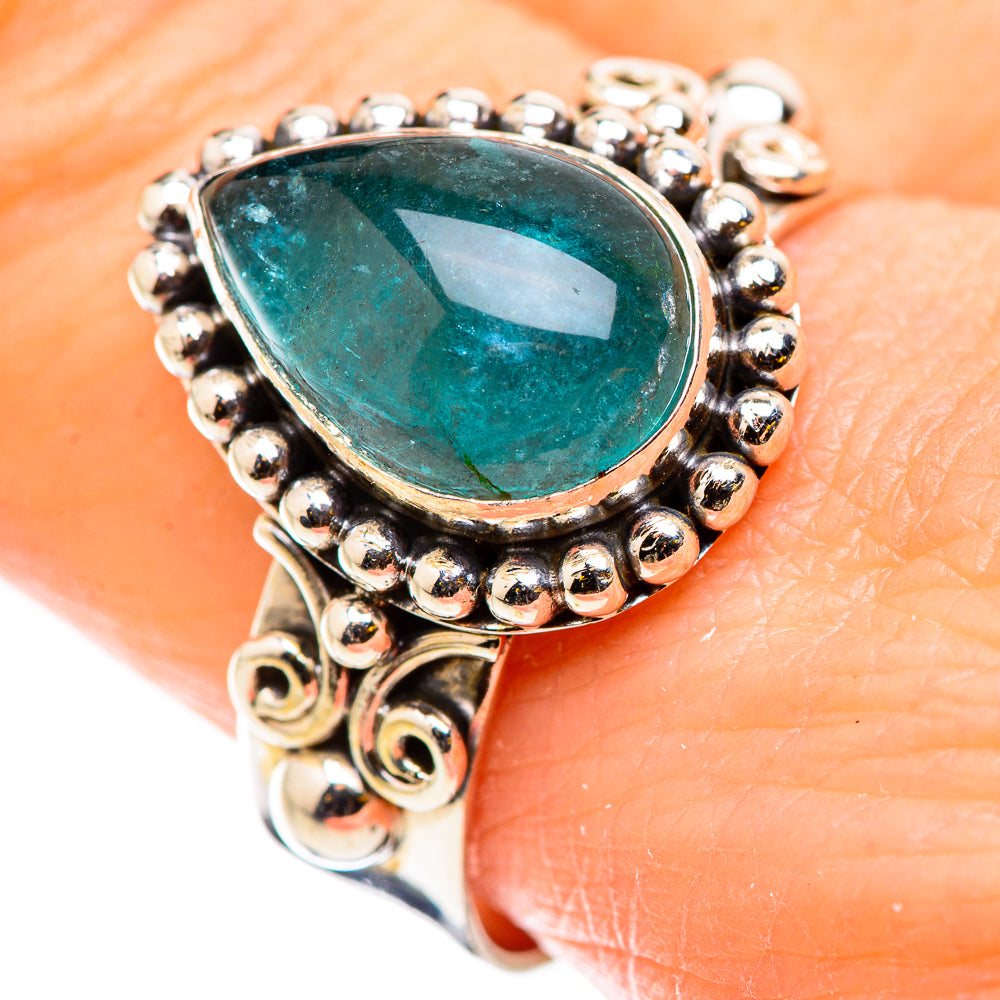 Blue Fluorite Rings handcrafted by Anasilvercos - RING129782